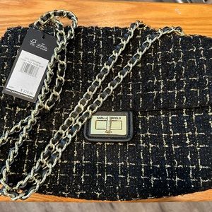 karl lagerfeld tweed bag